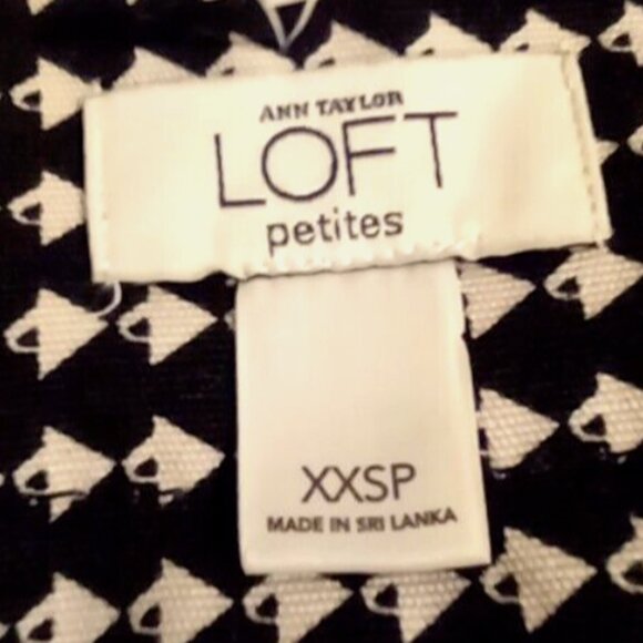 Ann Taylor LOFT Women’s Blazer Petite XXS Black White Check Cropped NWOT Career - Picture 4 of 11